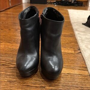 Aldo Black Ankle Boots with Chunky Heel